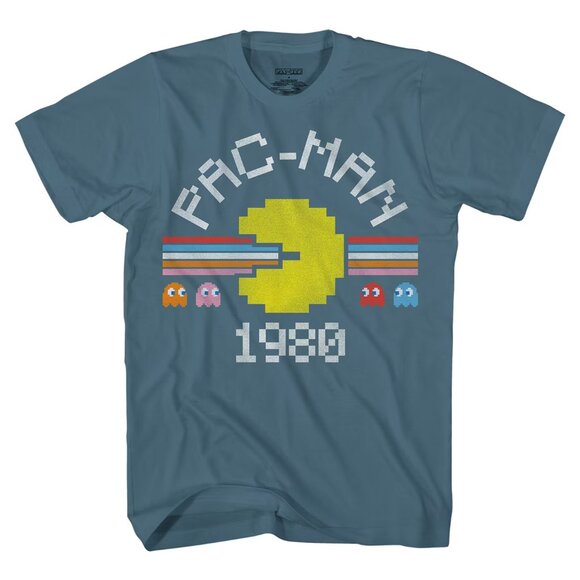 New! Pac-Man 1980 Retro Videogame T-Shirt Men's XLT Big & Tall - Picture 1 of 2